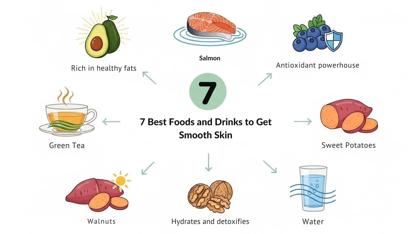 Top 7 Best Foods and Drinks for Smooth Skin