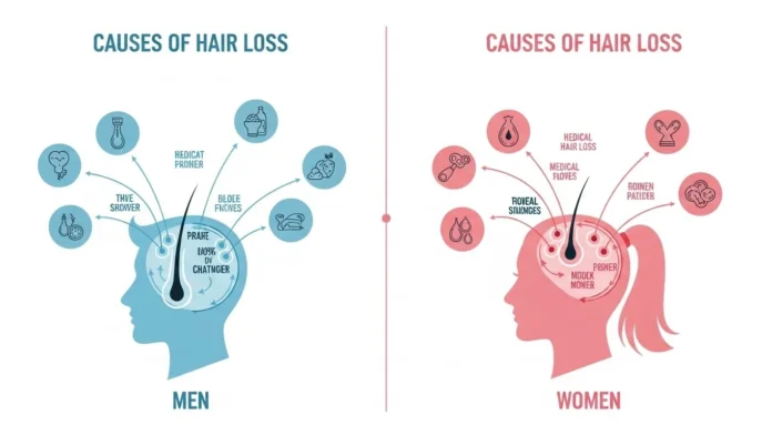 Causes of Hair Loss in Men And Women