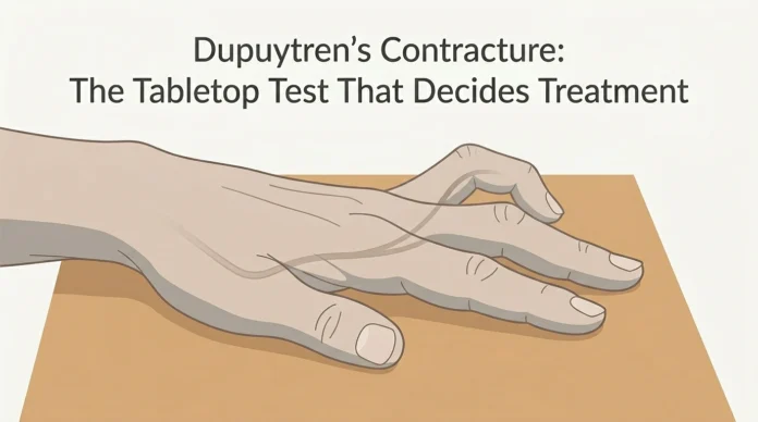 Dupuytren's Contracture: The Tabletop Test That Decides Treatment