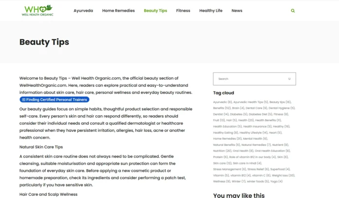 Beauty Tips – WellHealthOrganic.com: Alert Post